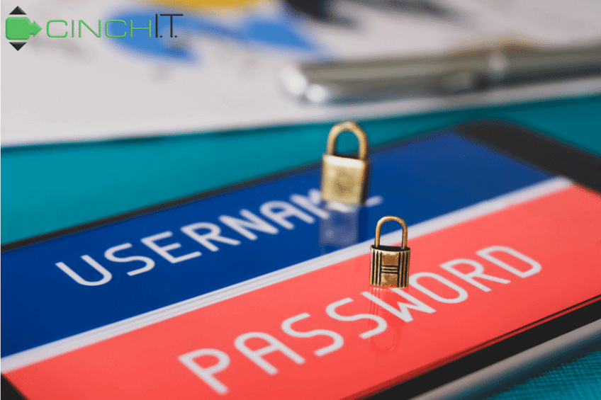 Username and password fields on computer screen with icon of padlock to represent cybersecurity best practices.